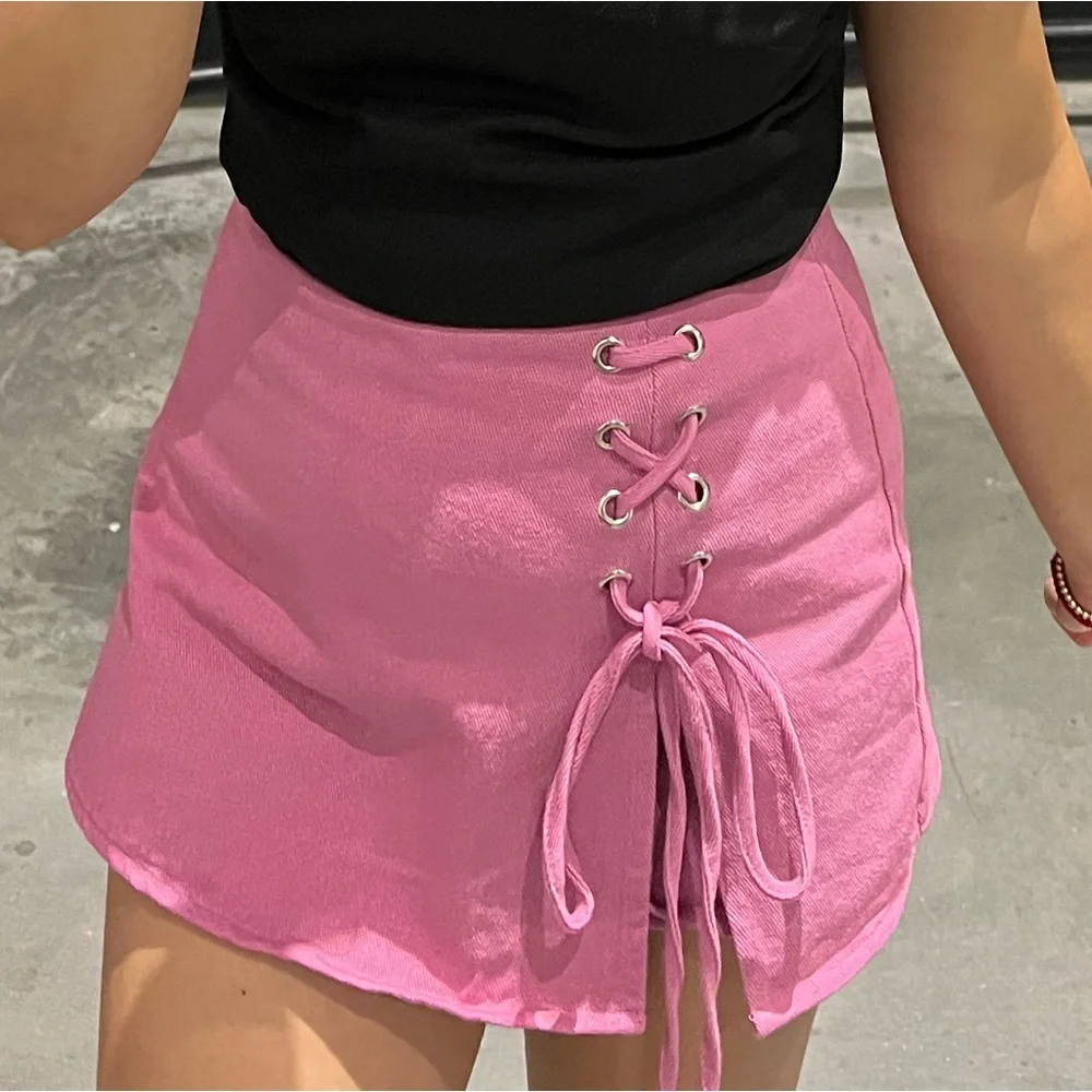 Altar'd State Pink Denim Mini Skirt - Picture 10 of 10